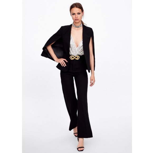 Zara Pants - NWT Zara Black Flowy Wide Leg Pants